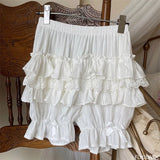 Lace-Trim Cotton Bloomer Shorts