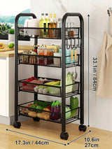 Five-Tier Rolling Storage Cart — view 7