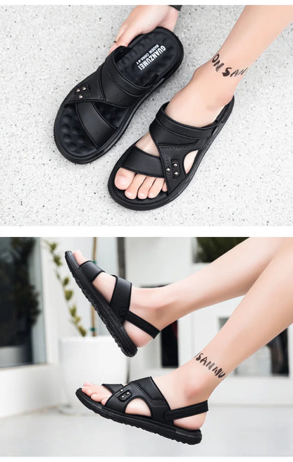 Summer Men Sandals Open Toe Flat Mens Casual Shoes Outdoor Walking Sandals for Men Beach Shoes sandalias hombre Men slippers