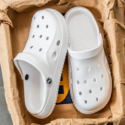 YUYIN Mens Summer Beach Sandals Casual Garden Clogs Outdoor Wide Toe Cross Sandals for Ladies Non Slip House Shower Slippers