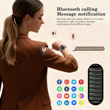 Blackview X30 Lady Smartwatch 1.26" HD AMOLED Screen Bluetooth Heart Rate Blood Oxygen Waterproof Fitness Tracker Android IOS