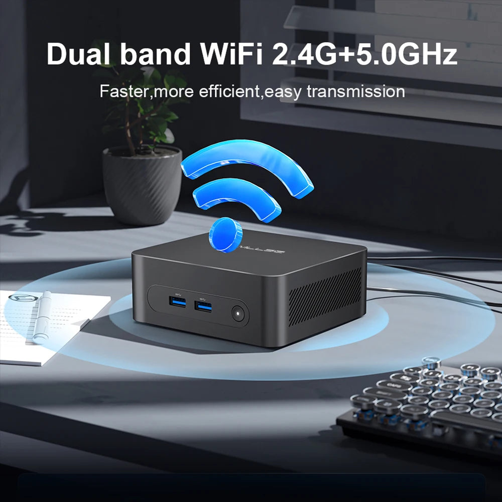 MLLSE  Mini PC M2 Plus Intel Celeron 5205U Processor 8GB RAM 256GB ROM WiFi 5 BT4.2 Windows 11 Pro Desktop Computer