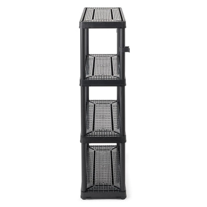 4 Shelf Fixed Height Ventilated Medium Duty Storage Unit 14 x 32 x 54.5" Organizer System for Home, Garage, Basement, &, Custom