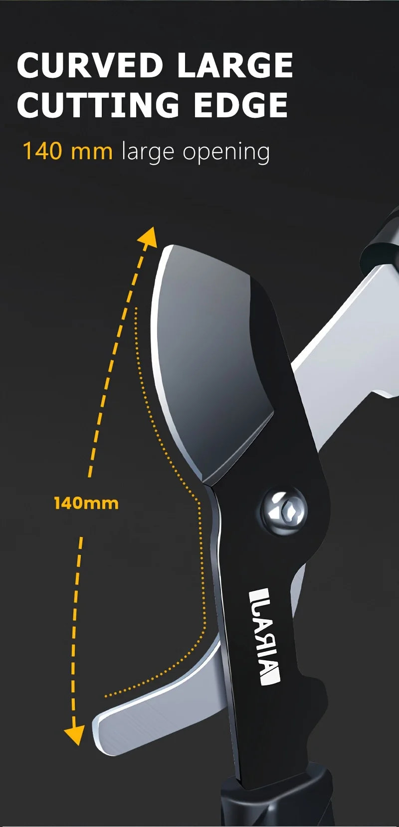 Professional Pruning Shears - Multi-Functional, Anti-Slip Grip, Large Opening, Durable Metal, Green - Ideal for Garden Trimming