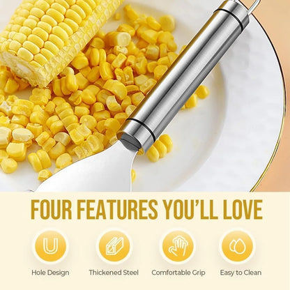 Efficient Corn Kernel Stripper Tool,7.1 Inch with Safety Hole&Comfort Handle,for Easy,Mess-Free Removal, Saves Time in Kitchen
