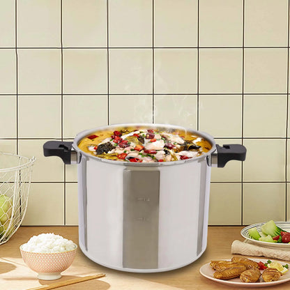 22L Aluminium Alloy Pressure Canner 90Kpa Thickened Explosion-proof Pressure Cooker Pot with Pressure Gauge and Safety Valve