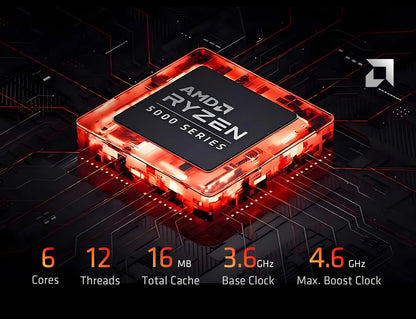 YEAH MAGIC  AMD Ryzen 5 5600GT  Gaming Desktop 16GB(8G*2) DDR4 3200 1T NVME SSD ARGB 7 Fans Win 11 Home Gamer Desktop PC in US