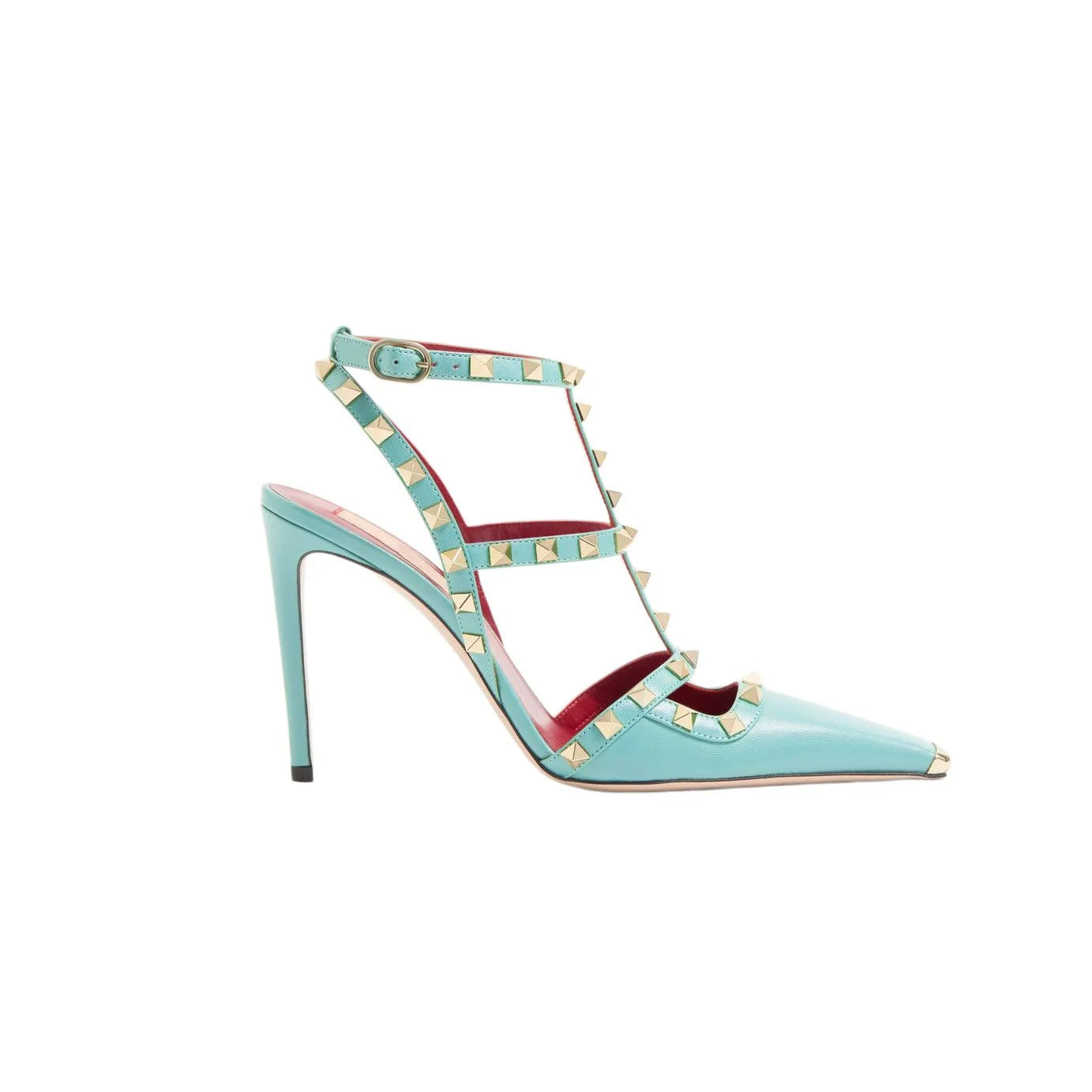 Summer Square Headed Rivet High-heeled Women's Sandals, Fashionable and Sexy Women's Party T-table Women's Plus Size Sandals