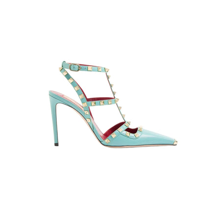 Summer Square Headed Rivet High-heeled Women's Sandals, Fashionable and Sexy Women's Party T-table Women's Plus Size Sandals