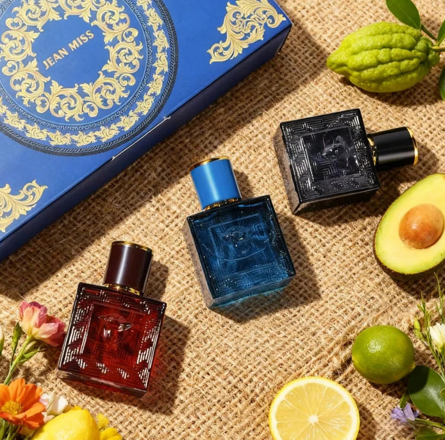 Original 90ml Men's Perfume Gift Box 3pcs Set Fascination Man Colognes Scent Lasting Woody Floral Fragrance Eau De Parfums Homme