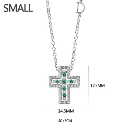 ANDYWEN 925 Sterling Silve Big Double Cross Pendant Long Chain Neckalce 2021 Korea Women High Quality D Twist Chain Jewelry Gift