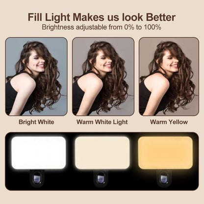 Mini Selfie Fill Light Rechargeable 3 Modes Adjustable Brightness Portable For Mobile Phone Computer LED Fill Light