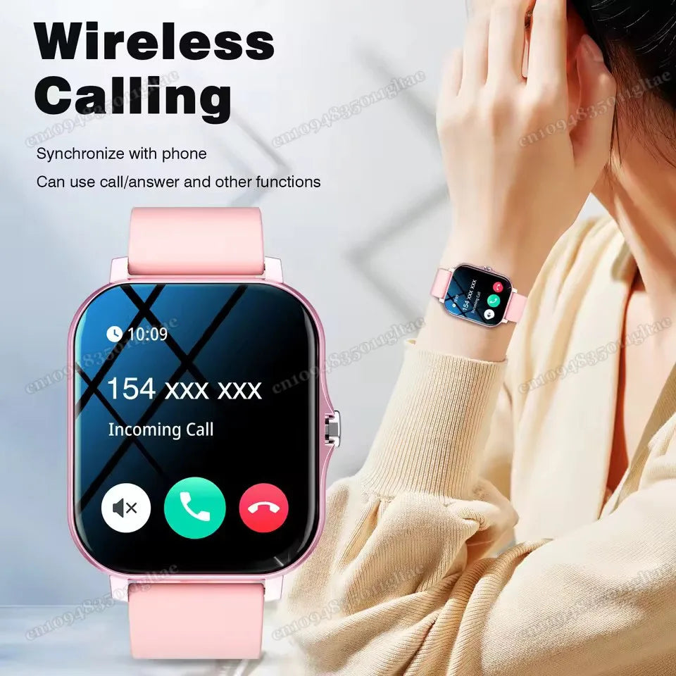 2026 New Smart Watch Bluetooth Call Fitness Tracker Heart Rate Sleep Record Outdoor Sport Watch for Android/IOS Men Women HW12