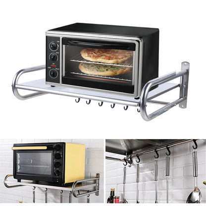 Microwave Oven Rack Stainless Steel Microwave Oven Shelf Wall-Mounted Kitchen Shelf Kitchen Shelves Counter