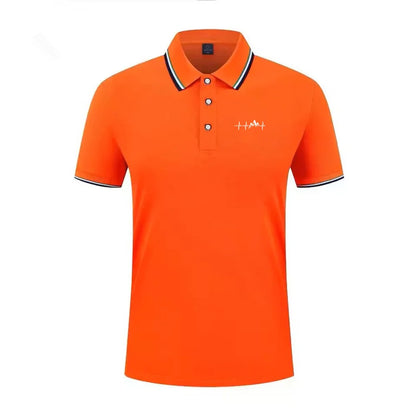 Summer men's 100% polyester fashion Milan print casual knight stripe lapel short-sleeved shirt polo shirt top