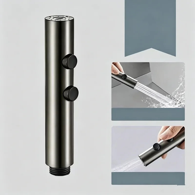 Gray portable toilet sprayer gun bathroom toilet 1.5m stretchable hose stainless steel bidet spray suit bathroom accessories