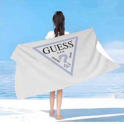 Fashion G-Guess-s Bath Towel Microfiber Soft Water Absorbing Breathable For Girl Kids Decorative Cartoon Beach Towel