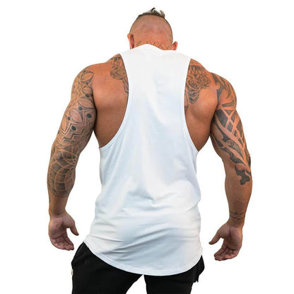 Newest Loose Men's Running Sport Vest Cotton Breathable Workout T-shirt Gym Bodybuilding Fitness Sleeveless Training Tank Tops