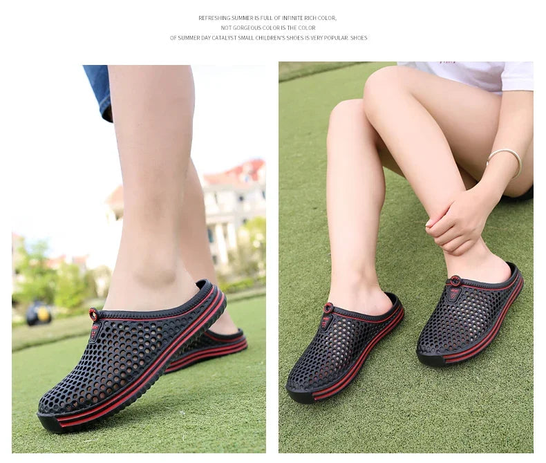 Comfortable Men Pool Sandals Summer Outdoor Beach Shoes Men Slip on Garden Clogs Casual Water Shower Slippers Unisex