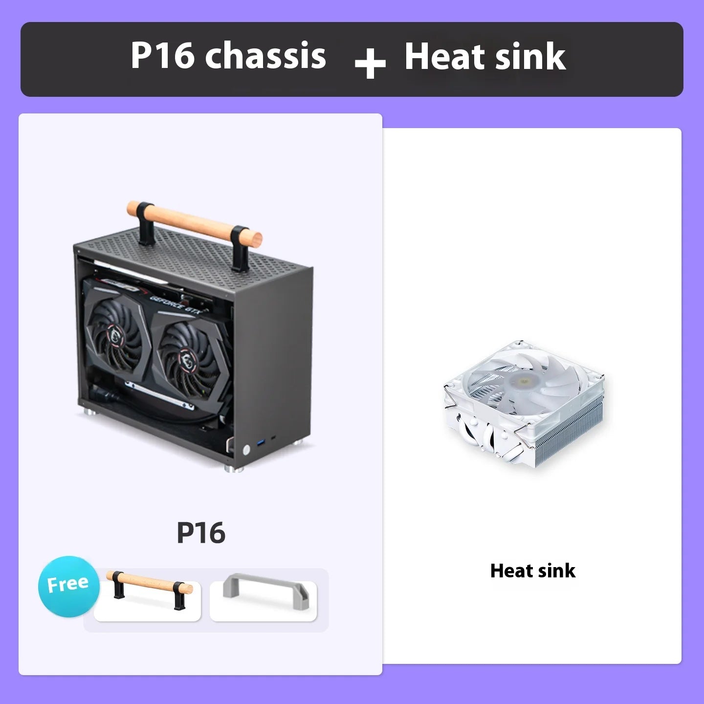 P16 ITX Case All-Aluminum A4 Small Portable Mini Laptop Desktop Computer 1U Power Supply