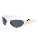 Retro Oval Cat-Eye Sunglasses — view 7