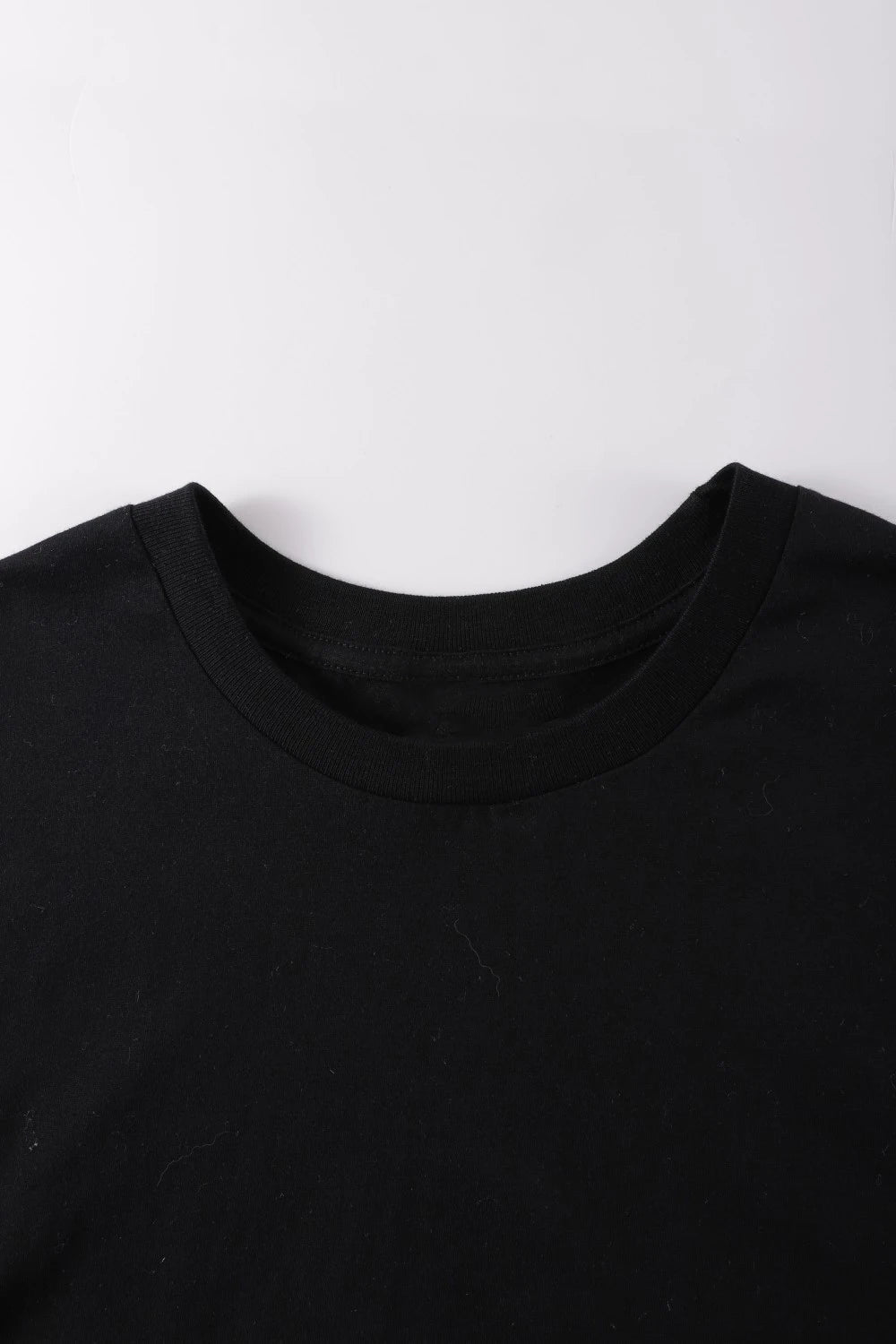 Black White Crop T-Shirt Women Cotton Soft Trendy Short Sleeve Crewneck All-Match Clothes Summer Casual Navel Exposed Tees
