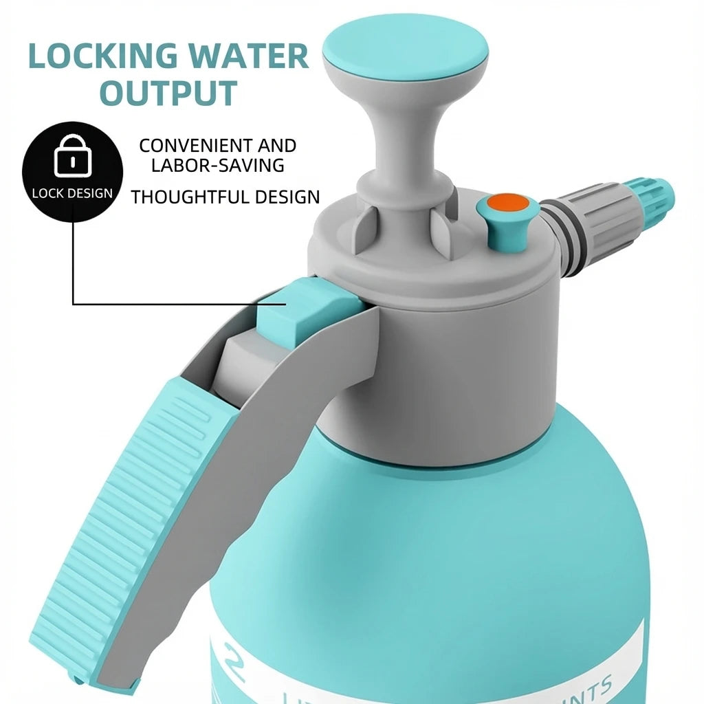 2L Hand Pressure Water Sprayer Portable Garden Pump Sprayer Weeds Pest Spray Bottle Plants Sprinkler Car Wash Spray Watering Can