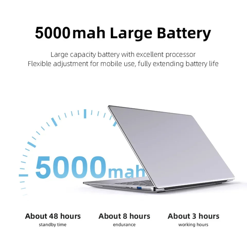 14.1 Inch Business Ultra Portable Laptop 2026 Win11 DDR4 16GB/32GB RAM 2TB SSD Slim Office Notebook PC I9-9900 Intel 6500Y