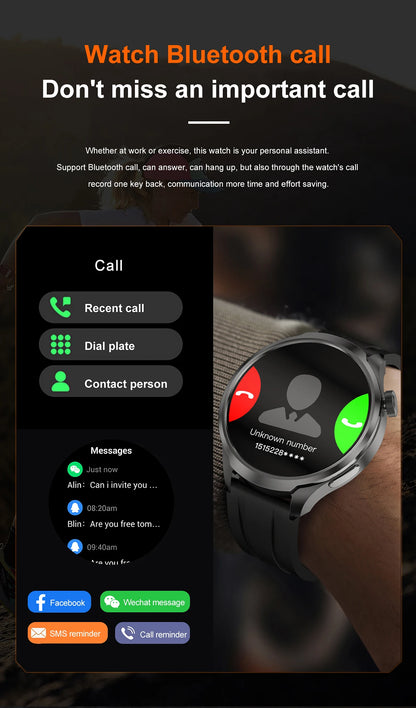 NEW GPS Outdoor fitness NFC Smart Watch Men 1.85 Inch AMOLED Screen  Bluetooth Call IP67 Waterproof Man Smart Watches Man 2025