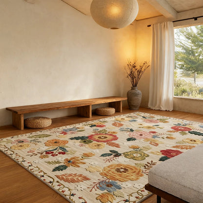 Area Rug 8x10  Large rug Boho Design, Non-Shedding & Easy to Clean, Ideal for Living Room rugs Low Pile Machine Washable rugs