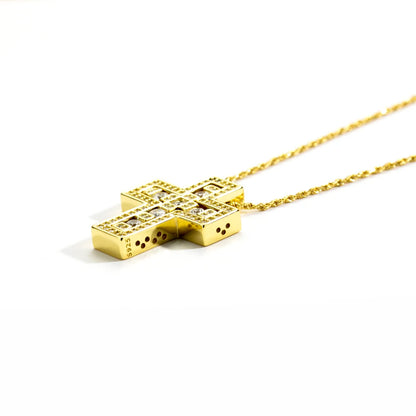 ANDYWEN 925 Sterling Silve Big Double Cross Pendant Long Chain Neckalce 2021 Korea Women High Quality D Twist Chain Jewelry Gift
