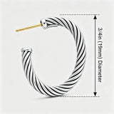 Twisted Cable Hoop Earrings