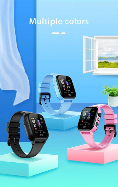 Lenovo 2027 Kids 5G Smart Watch GPS SOS Video Call HD Camera Waterproof SIM Card Support Earphone Child Watch for Boys & Girls
