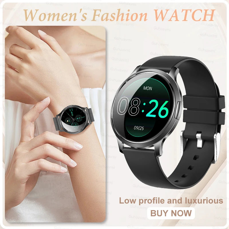 2026New Ultra-thin Women Smart Watch HD AMOLED Full Touch Screen Bluetooth Call Blood Pressure IP68 Waterproof NFC 7.3mm bracele
