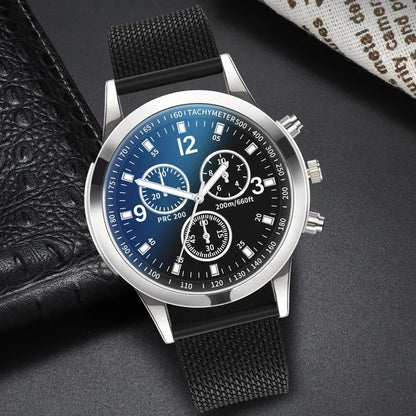 Luxury Quartz Watch for Men Stainless Steel Dial Casual Quartz Wristwatches Bracele Watch Relogio Masculino Часы Мужские