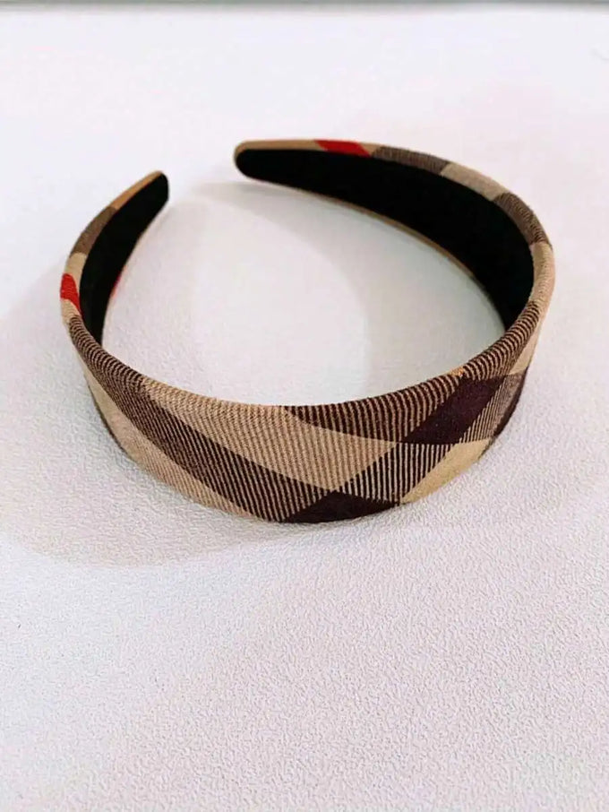 Wide Solid & Plaid Headband — product image