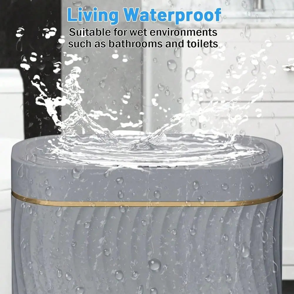 2.6 Gallon Smart Small Trash Can, Smart PopUp Lid Kitchen Trash Can, Bathroom, Kitchen, Bedroom, Powder Room, Craft Room, Offic