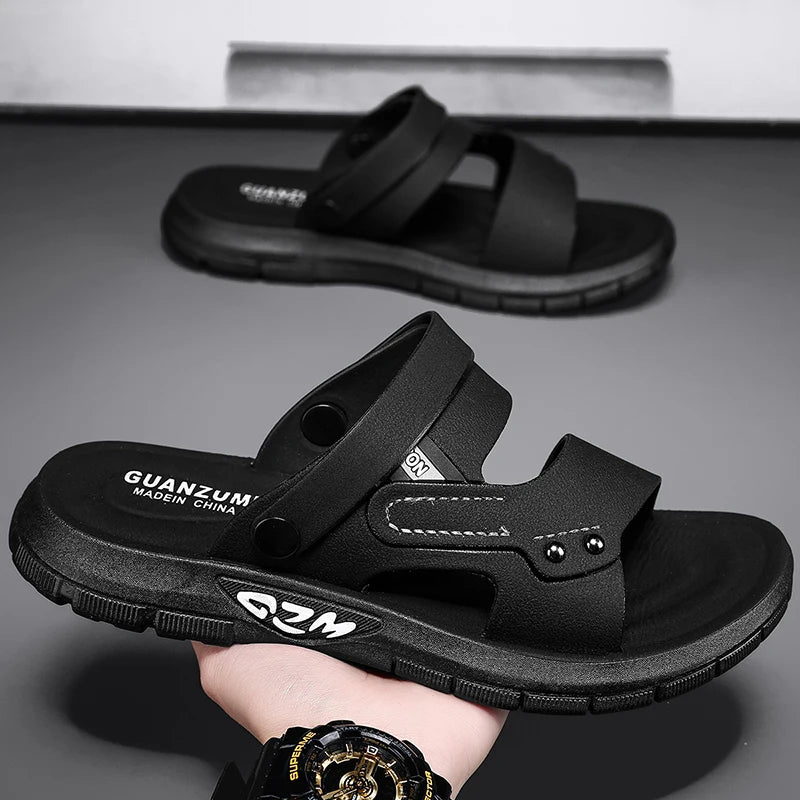 High Quality Men Sandals Summer Slip on Casual Slippers Lightweight Beach Sandals Comfortable Casual Shoes Retro Roman Sandals