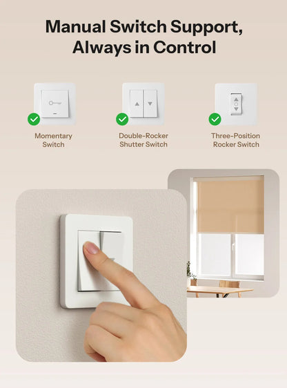 SONOFF MINI-ZBRBS Zigbee Smart Roller Shutter Switch Zigbee Local Scene Signal Booster Transform Curtains eWeLink Via ZigBee Hub