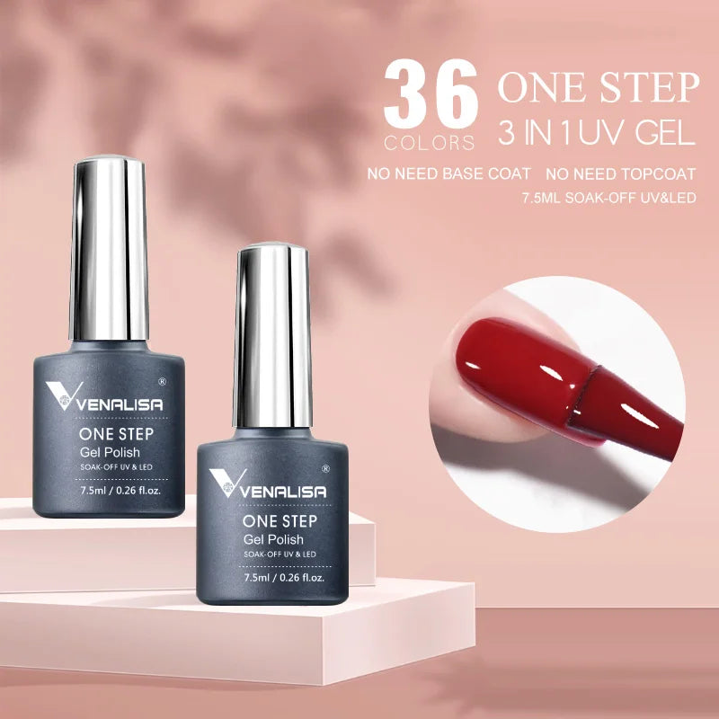 1Set VENALISA TPO FREE Whole Set Nail Gel Polish with Color Display For New Learner Nail Maincure Gel Varnish Branded Suitcase