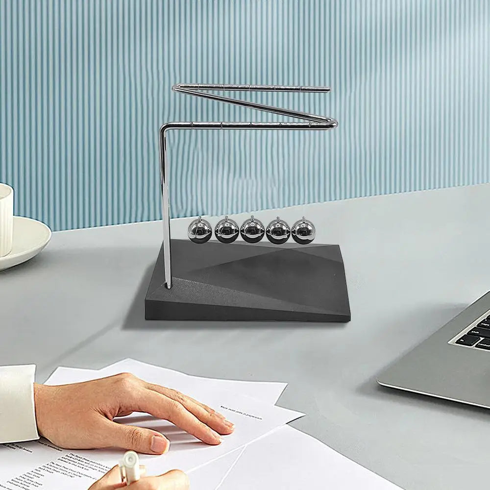 Motion Balance Machine Newtons Cradle Steel Balance Steel Balls Desktop Ornament Physics Science Pendulum Home Decoration