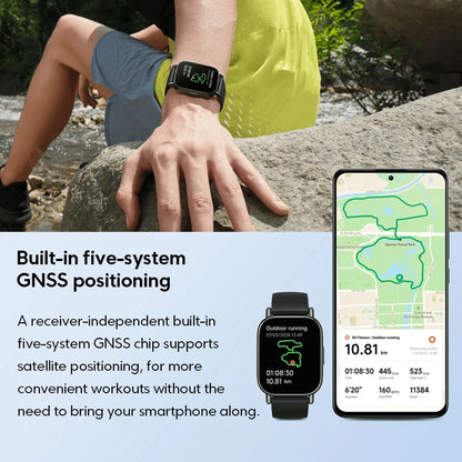 Global Version Redmi Watch 5 Lite 1.96'' AMOLED display 18-Day Battery life Built-in GNSS 5ATM Bluetooth® calling