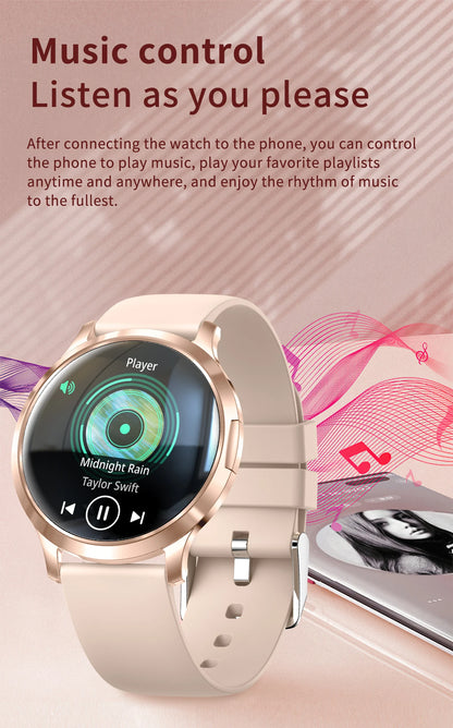 2026New Ultra-thin Women Smart Watch HD AMOLED Full Touch Screen Bluetooth Call Blood Pressure IP68 Waterproof NFC 7.3mm bracele