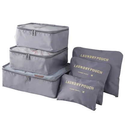 6/8Pcs Set Travel Bag Organizer Clothes Luggage Travel Organizer Blanket Shoes Organizers Bag Suitcase Pouch Packing Cubes