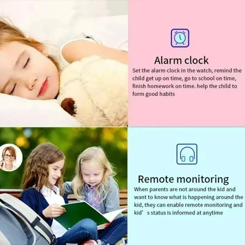 Lenovo 5G Kids Smart Watch 8K Camera SOS GPS Location Sim Card Call Waterproof Android Ios Child SmartWatch For Boys Girl
