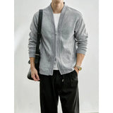 Men's Layered-Look Double-Zip Knit Cardigan — view 2