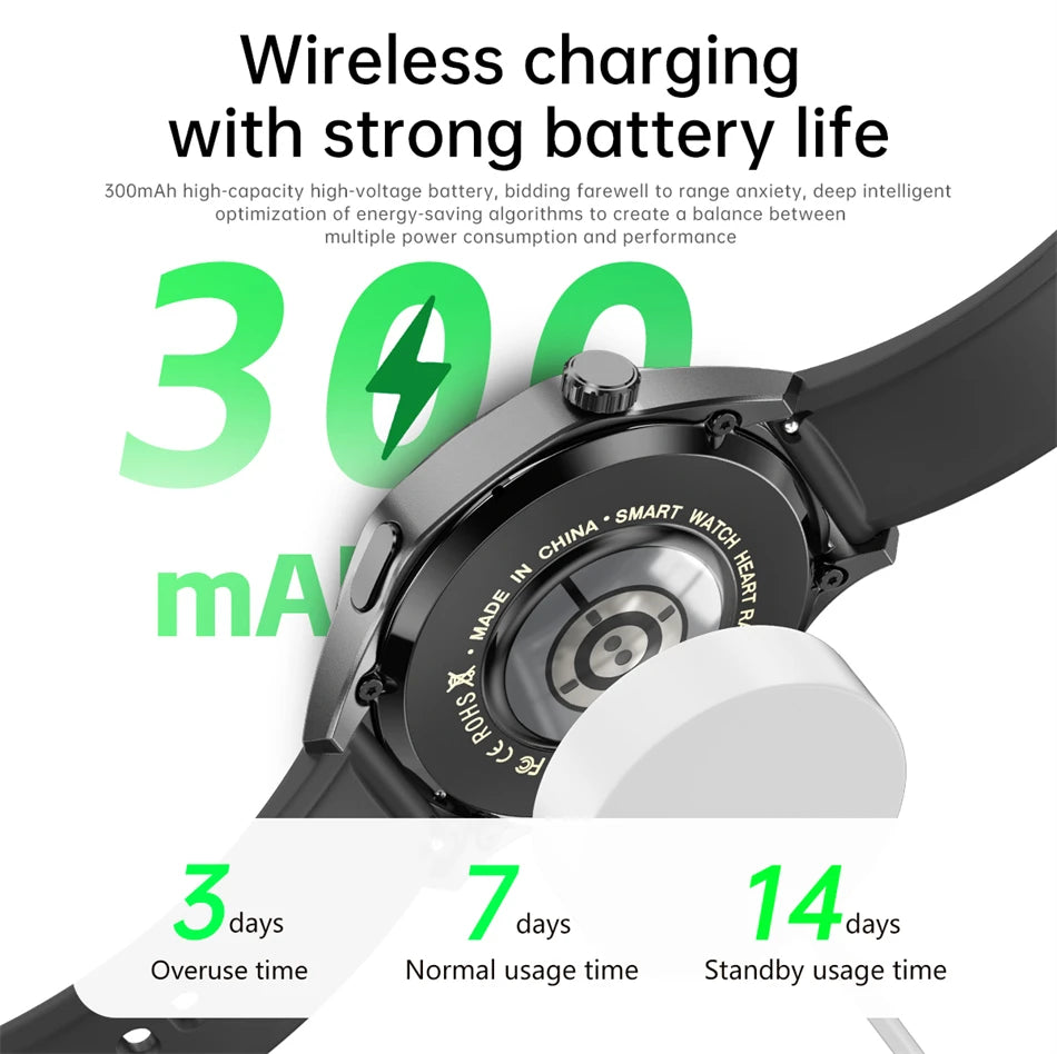 BOXUXING 2026 New Smart Watch Men Watch 5 Pro AMOLED HD Screen Bluetooth Call GPS Trajectory NFC Heart Rate Compass SmartWatches