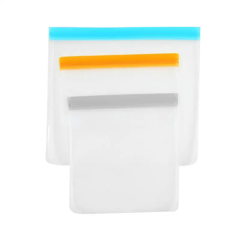 Thickened PEVA Food Bag Reusable Freezer Bag Food Storage Bags Ziplock Leakproof Fresh Snack Bag Food Grade Lunch Bag for Fridge