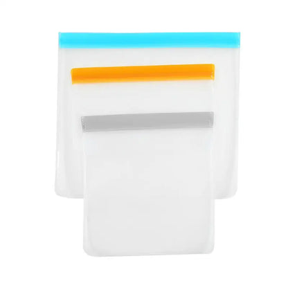 Thickened PEVA Food Bag Reusable Freezer Bag Food Storage Bags Ziplock Leakproof Fresh Snack Bag Food Grade Lunch Bag for Fridge
