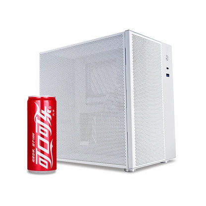 METALFISH T20 Mini ITX White Case 9L Compact PC Chassis Support Flex PSU/240mm GPU/100mm Cooler/180 Liquid Cooler